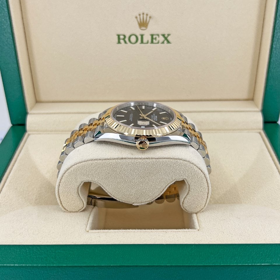 Rolex Datejust 41 Oyster Black Dial Two Tone Jubilee Bracelet Watch for Men - M126333-0014