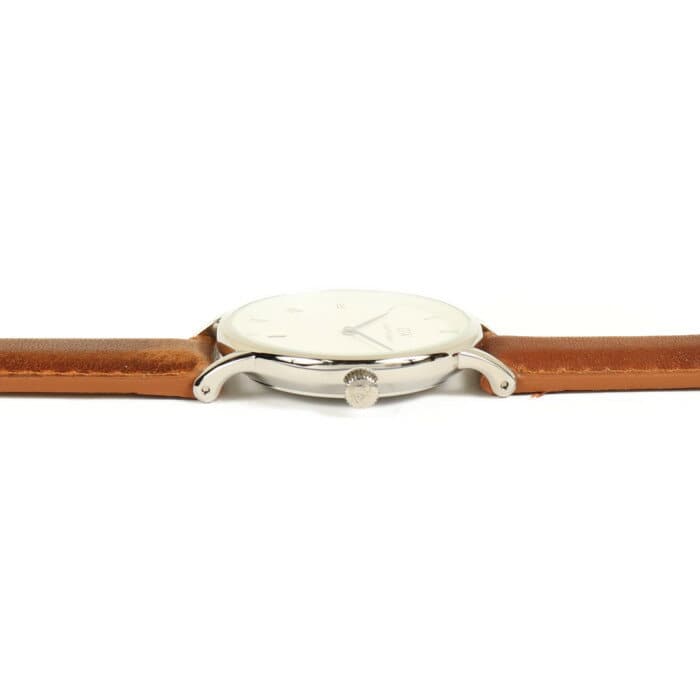 Daniel Wellington Dapper Durham Analog White Dial Brown Leather Strap Watch For Women - DW00100114 Buy Now By Daniel Wellington