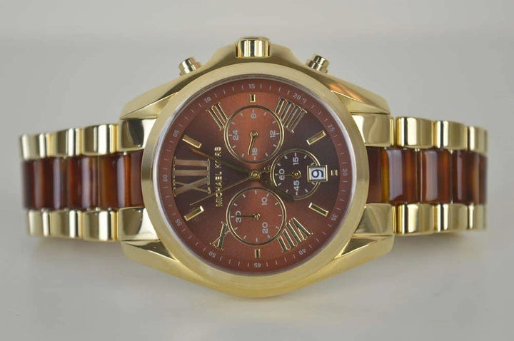 Michael Kors Bradshaw Chronograph Burgundy Dial Two Tone Steel Strap For Women - MK6269 Buy Now By Michael Kors