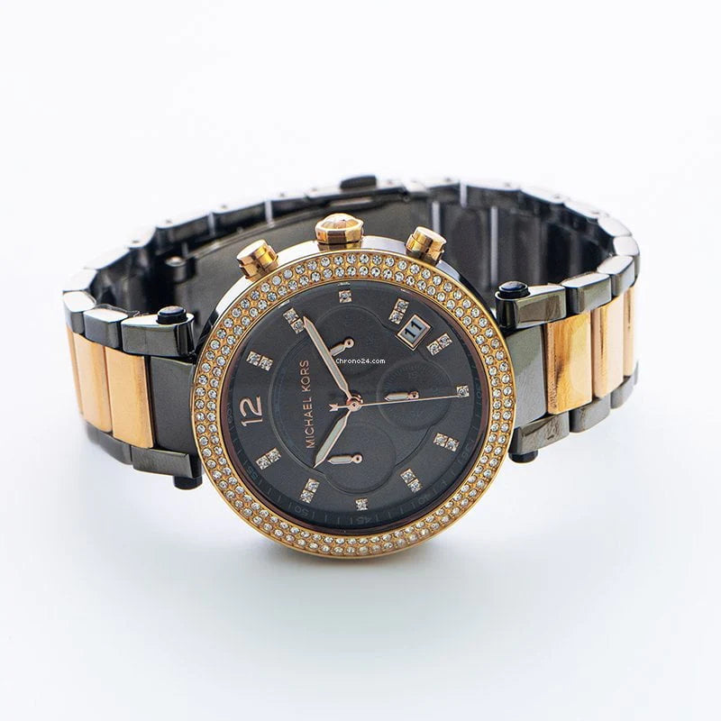 Michael Kors Parker Chronograph Grey Dial Two Tone Steel Strap Watch For Women - MK6440 Buy Now By Michael Kors