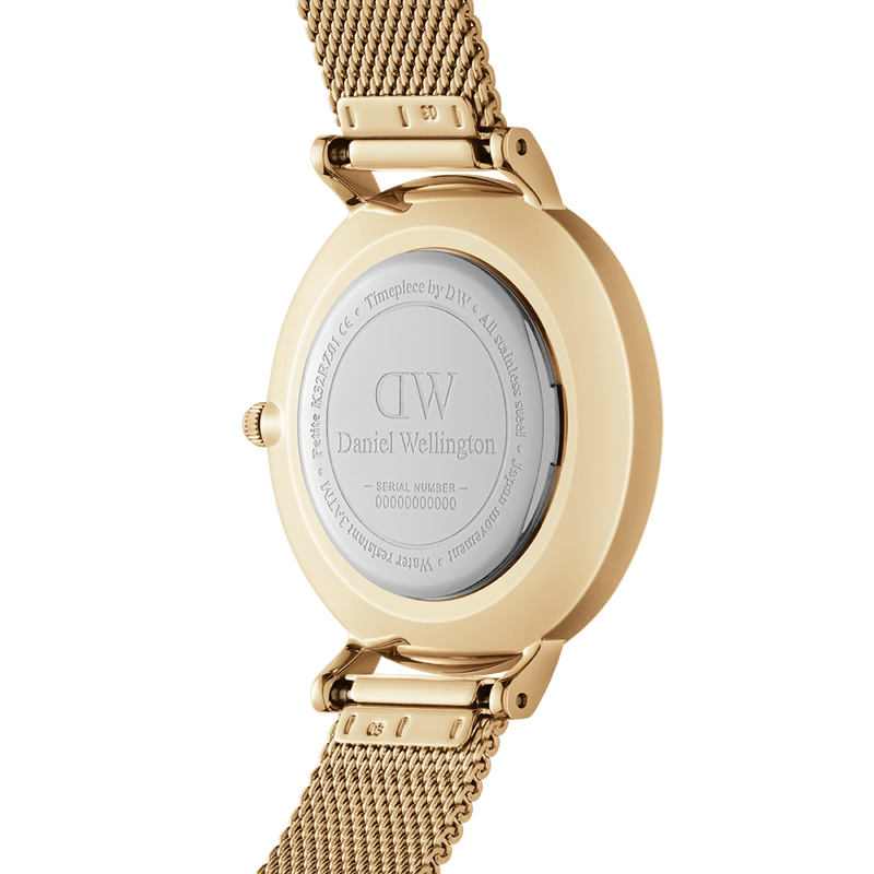 Daniel Wellington Classic Petite Evergold Black Dial Gold Mesh Bracelet Watch For Women - DW00100349 Buy Now By Daniel Wellington