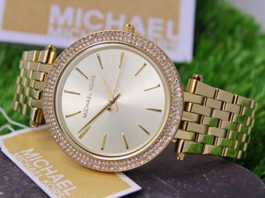 Michael Kors Darci Silver Dial Gold Stainless Steel Strap Watch for Women - MK3191 Buy Now By Michael Kors