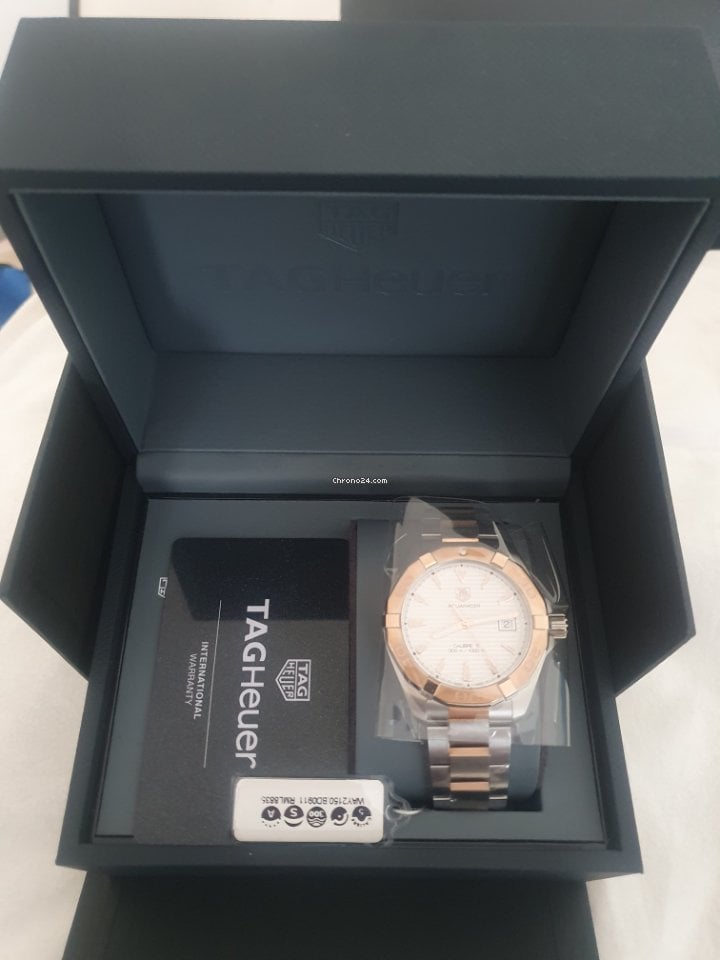 Tag Heuer Aquaracer Calibre 5 Automatic White Dial Two Tone Steel Strap Watch for Men - WAY2150.BD0911 Buy Now By Tag Heuer