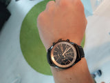Hugo Boss Grand Prix Chronograph Black Dial Black Leather Strap Watch for Men - 1513550 Buy Now By Hugo Boss