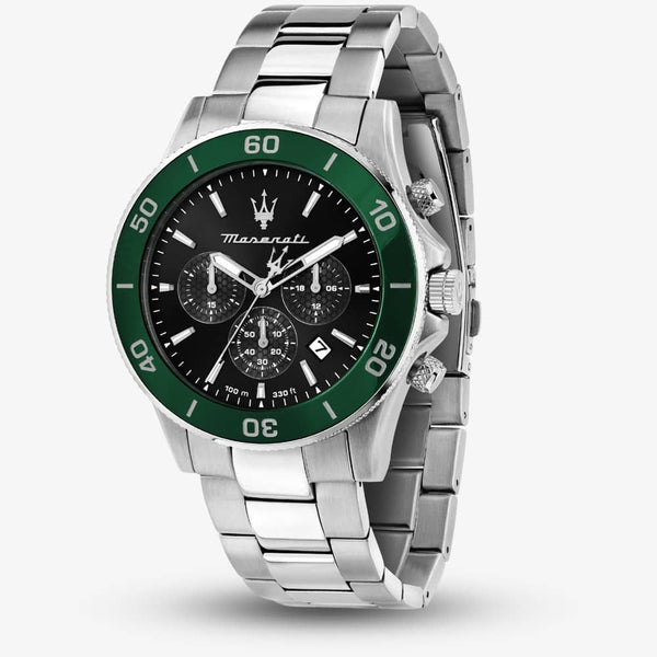 Maserati Competizione Chronograph Black Dial Silver Steel Strap Watch For Men - R8873600008 Buy Now By Maserati