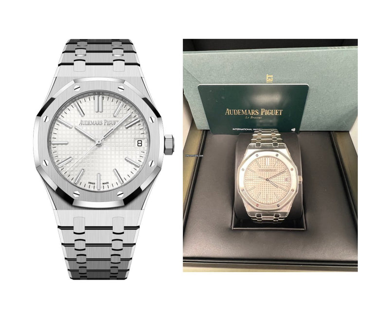 Audemars Piguet Royal Oak Automatic White Dial Silver Steel Strap Watch for Men - 15510ST.OO.1320ST.03