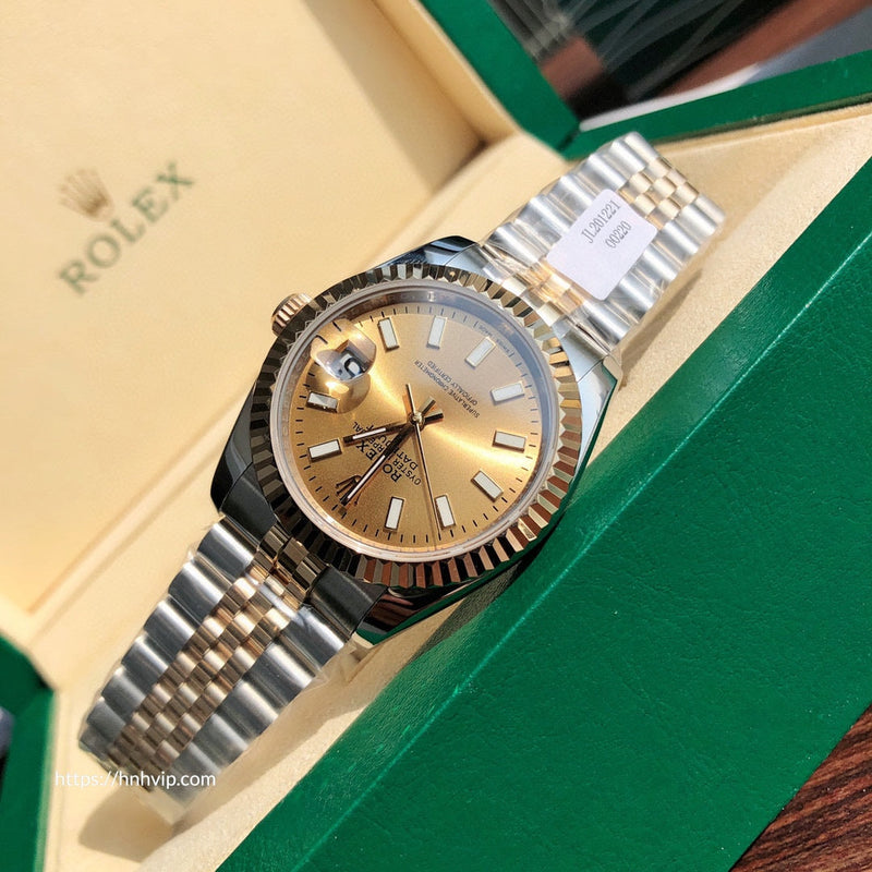 Shop Rolex Datejust 36mm Champagne Dial Two Tone Steel Strap Watch for Men - M126233-0015 in USA