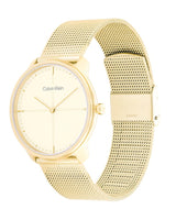 Calvin Klein Minimal Silver Dial Gold Mesh Bracelet Watch for Women - K3M22526 Buy Now By Calvin Klein
