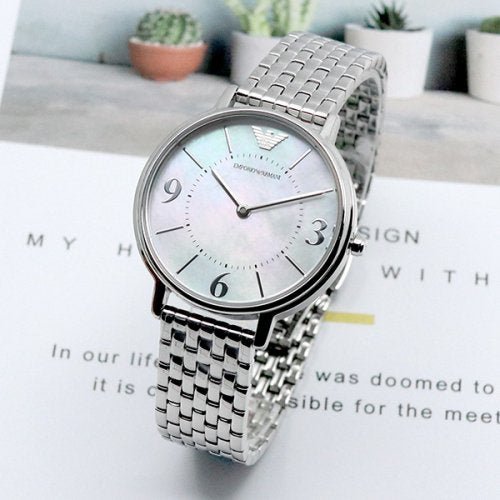 Emporio Armani Kappa Mother of Pearl Dial Silver Steel Watch For Women - AR2507 Buy Now By Emporio Armani
