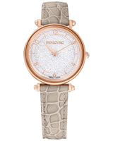 Swarovski Crystalline Wonder Silver Dial Beige Leather Strap Watch for Women - 5656899 Buy Now By Swarovski
