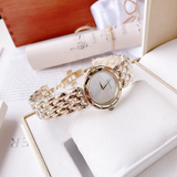 Versace V-Flare Quartz Silver Dial Gold Steel Strap Watch for Women - VEBN00818 Buy Now By Versace