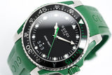 Shop Gucci Dive Black Dial Green Rubber Strap Watch For Men - YA136310 in USA