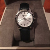 Burberry The City White Dial Black Leather Strap Watch for Men - BU9008 Buy Now By Burberry