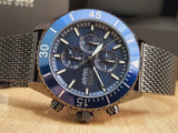 Shop Hugo Boss Ocean Edition Blue Dial Black Mesh Bracelet Watch for Men - 1513702 in USA