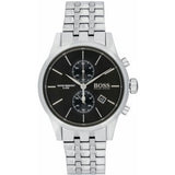 Hugo Boss Jet Chronograph Black Dial Silver Steel Strap Watch for Men - 1513383