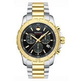 Movado Series 800 Chronograph Black Dial Two Tone Steel Strap Watch For Men - 2600138 Buy Now By Movado