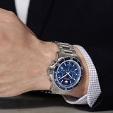 Movado Series 800 Chronograph Blue Dial Silver Steel Strap Watch For Men - 2600141 Buy Now By Movado