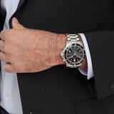 Movado Series 800 Chronograph Black Dial Silver Steel Strap Watch For Men - 2600142 Buy Now By Movado