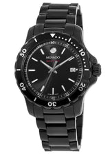 Shop Movado Series 800 Black Dial Black Steel Strap Watch For Men - 2600143 in USA