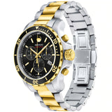 Shop Movado Series 800 Chronograph Black Dial Two Tone Steel Strap Watch For Men - 2600146 in USA