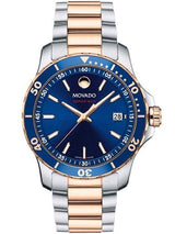 Movado Series 800 Blue Dial Two Tone Steel Strap Watch for Men - 2600149 Buy Now By Movado