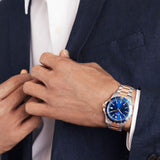 Movado Series 800 Blue Dial Two Tone Steel Strap Watch for Men - 2600149 Buy Now By Movado