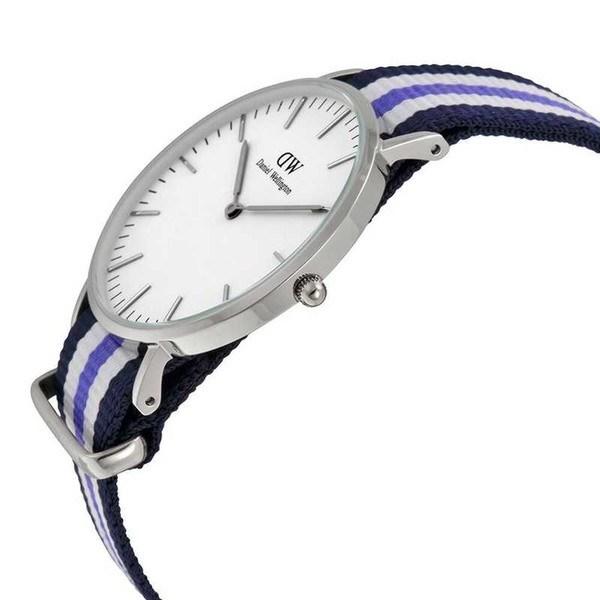 Daniel Wellington Classic Trinity White Dial Three Tone Nylon Strap Watch For Women - 0609DW Buy Now By Daniel Wellington