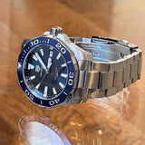 Tag Heuer Aquaracer Blue Dial Quartz Silver Steel Strap Watch for Men - WAY111C.BA0928