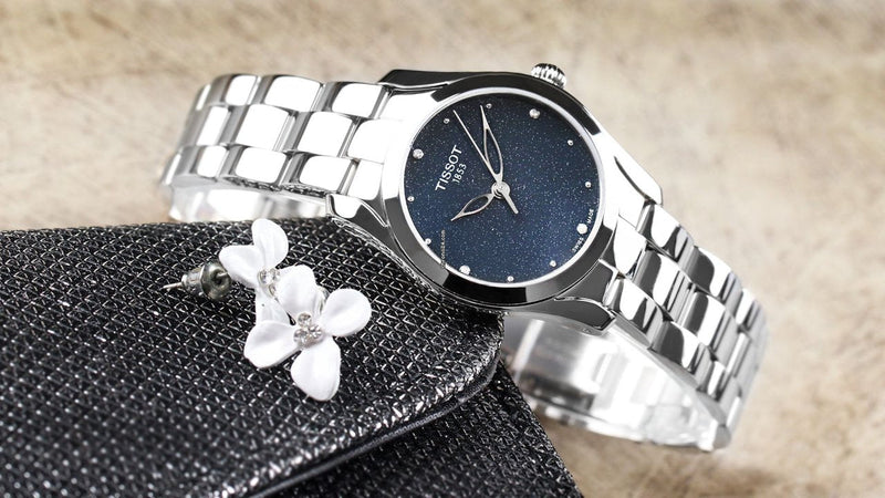 Tissot T Wave II Blue Dial Silver Steel Strap Watch For Women - T112.210.11.046.00 Buy Now By Tissot