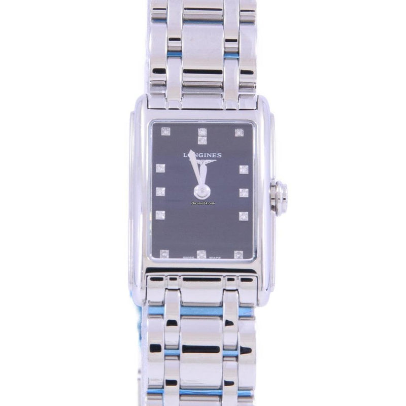 Longines Dolcevita Black Dial Silver Steel Strap Watch for Women - L5.258.4.57.6 Buy Now By Longines