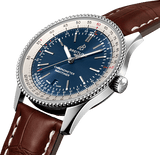 Shop Breitling Navitimer 1 Automatic 41mm Blue Dial Brown Leather Strap Mens Watch - A17326211C1P1 in USA