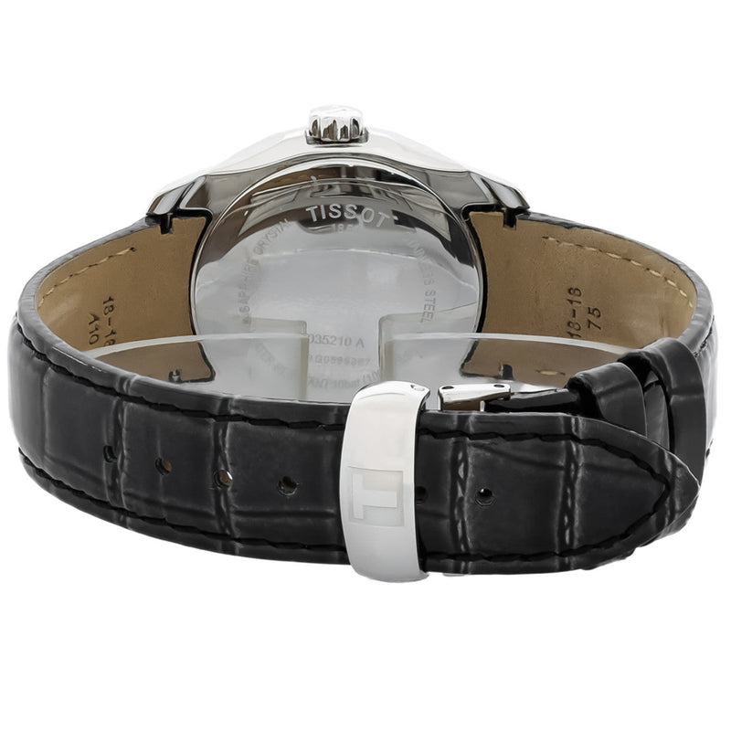 Tissot T Trend Couturier Diamonds Black Dial Black Leather Strap Watch for Women - T035.210.66.051.00 Buy Now By Tissot