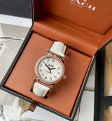Coach Madison White Dial White Leather Strap Watch for Women - 14502401 Buy Now By Coach