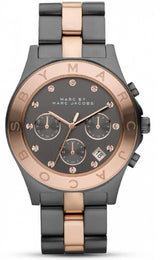 Marc Jacobs Blade Chronograph Grey Dial Two Tone Steel Strap Watch for Women - MBM8583 Buy Now By Marc Jacobs