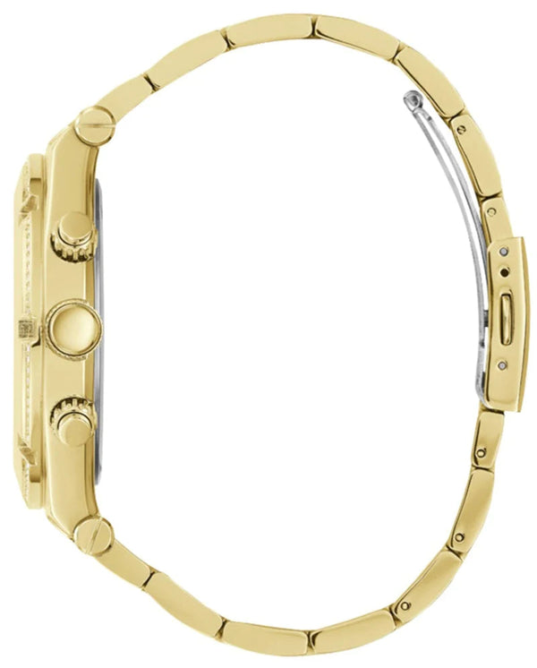 Shop Guess Analog Gold Dial Gold Steel Strap Watch for Men - W15061G2 in USA