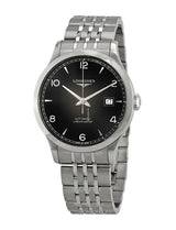 Longines Record Black Dial Automatic Stainless Steel 40mm Watch for Men - L2.821.4.56.6 Buy Now By Longines