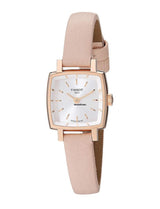 Shop Tissot T Lady Lovely Square White Dial Pink Leather Strap Watch For Women - T058.109.36.031.00 in USA