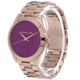Michael Kors Runway Pink Dial Rose Gold Steel Strap Watch for Women - MK3550