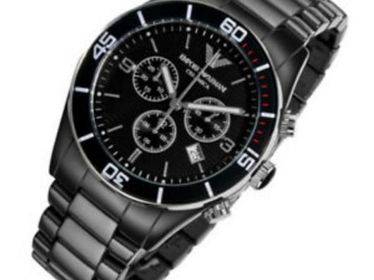 Emporio Armani Black Ceramic Chronograph Black Dial Watch For Men - AR1421 Buy Now By Emporio Armani