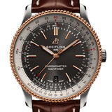 Shop Breitling Navitimer 1 Automatic 41mm Black Dial Brown Leather Strap Mens Watch - U17326211M1P1 in USA