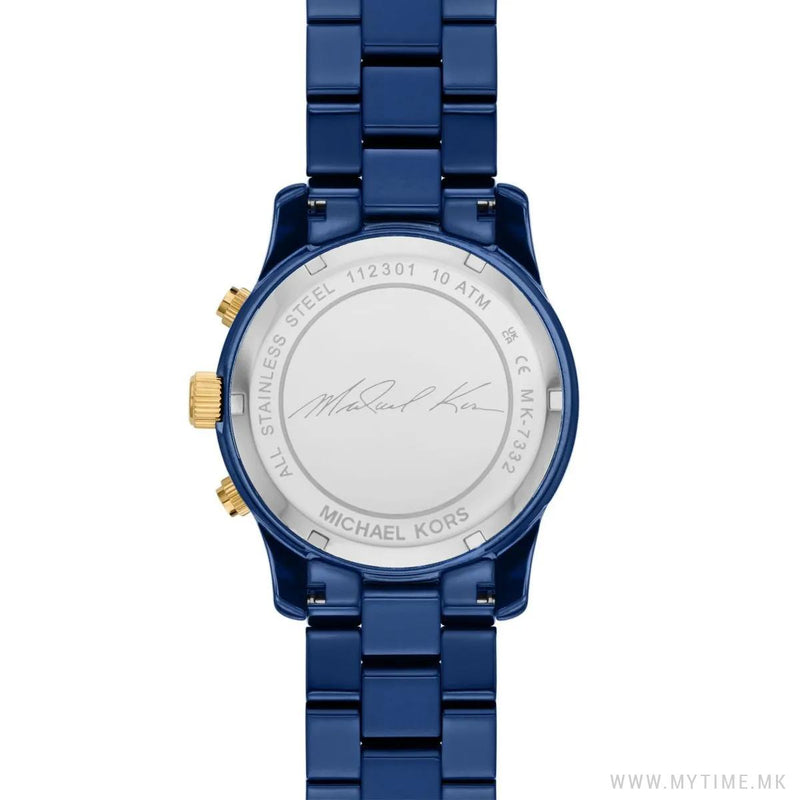 Michael Kors Runway Analog Blue Dial Blue Steel Strap Watch for Women - MK7332 Buy Now By Michael Kors