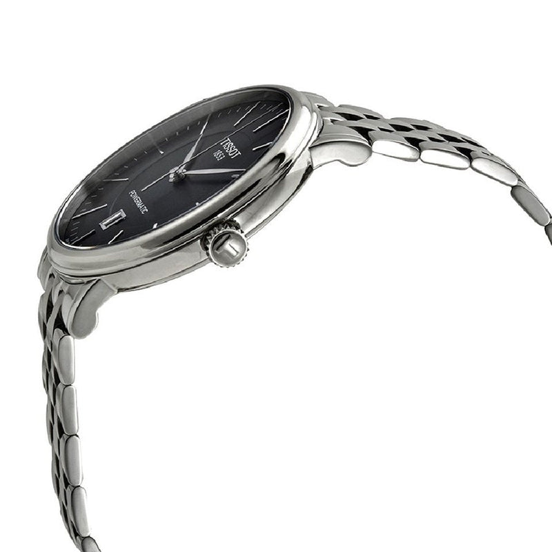 Tissot T Classic Carson Premium Powermatic 80 Black Dial Silver Steel Strap Watch For Men - T122.407.11.051.00 Buy Now By Tissot