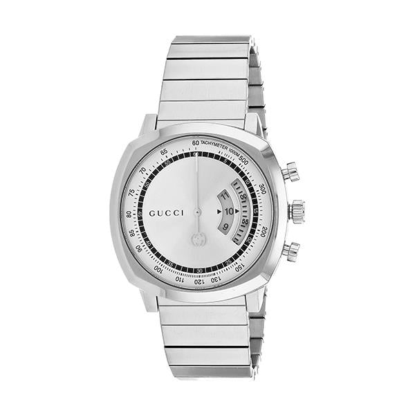 Gucci Grip Collection Quartz Silver Dial Silver Steel Strap Watch For Men - YA157302 Buy Now By Gucci