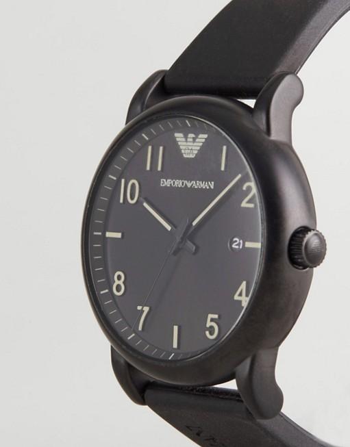 Emporio Armani Luigi Quartz Black Dial Black Silicon Strap Watch For Men - AR11071 Buy Now By Emporio Armani
