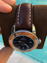 Shop Breitling Superocean Heritage 42mm Rose Gold Chronometer Black Dial Brown Leather Strap Mens Watch - U1732112 in USA