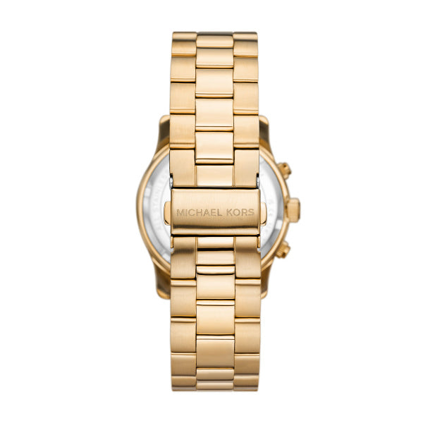 Michael Kors Runway Chronograph Blue Dial Gold Steel Strap Watch For Women - MK7353 Buy Now By Michael Kors