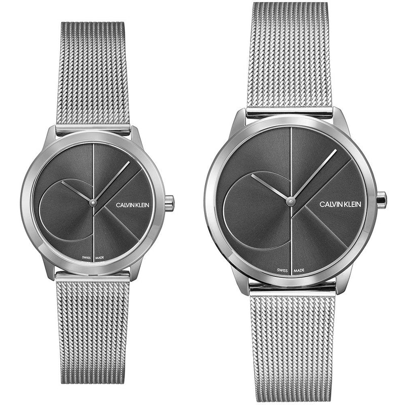 Calvin Klein Minimal Black Dial Silver Mesh Bracelet Watch for Women - K3M22123 Buy Now By Calvin Klein