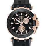 Tissot T Race Chronograph Black Dial Black Silicone Strap Watch For Men - T115.417.37.051.00