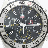 Shop Tag Heuer Formula 1 Senna Limited Edition Chronograph Black Dial Silver Steel Strap Watch for Men - CAZ1013.BA0883 in USA
