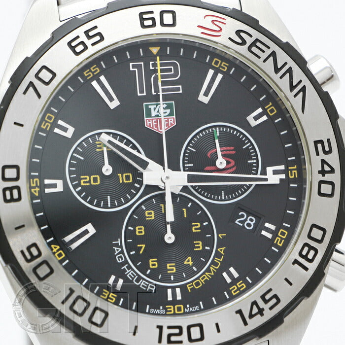 Shop Tag Heuer Formula 1 Senna Limited Edition Chronograph Black Dial Silver Steel Strap Watch for Men - CAZ1013.BA0883 in USA